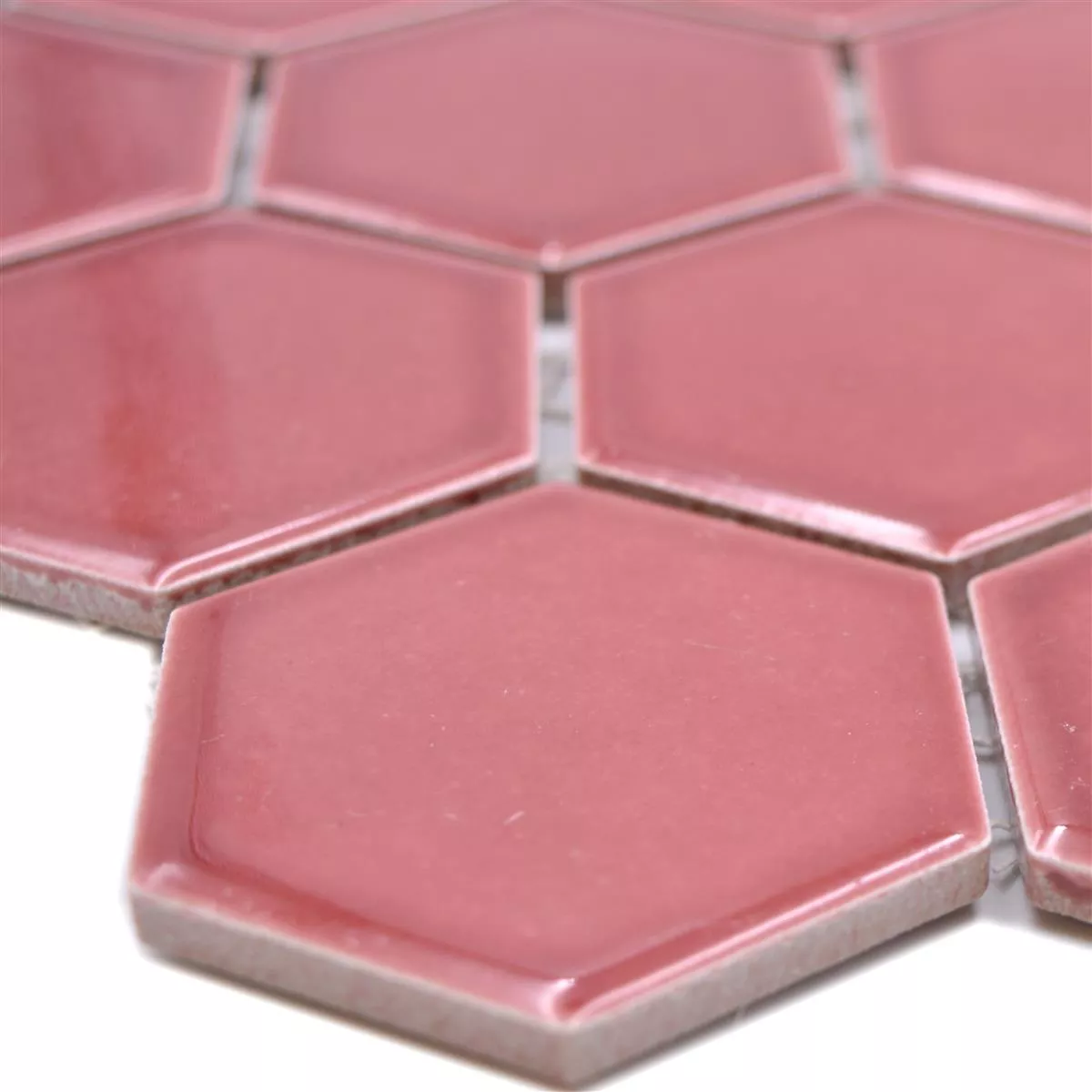 Keramisk Mosaikk Salomon Sekskant Bordeaux Rød H51 Keramisk Mosaikk Salomon Sekskant Bordeaux Rød H51