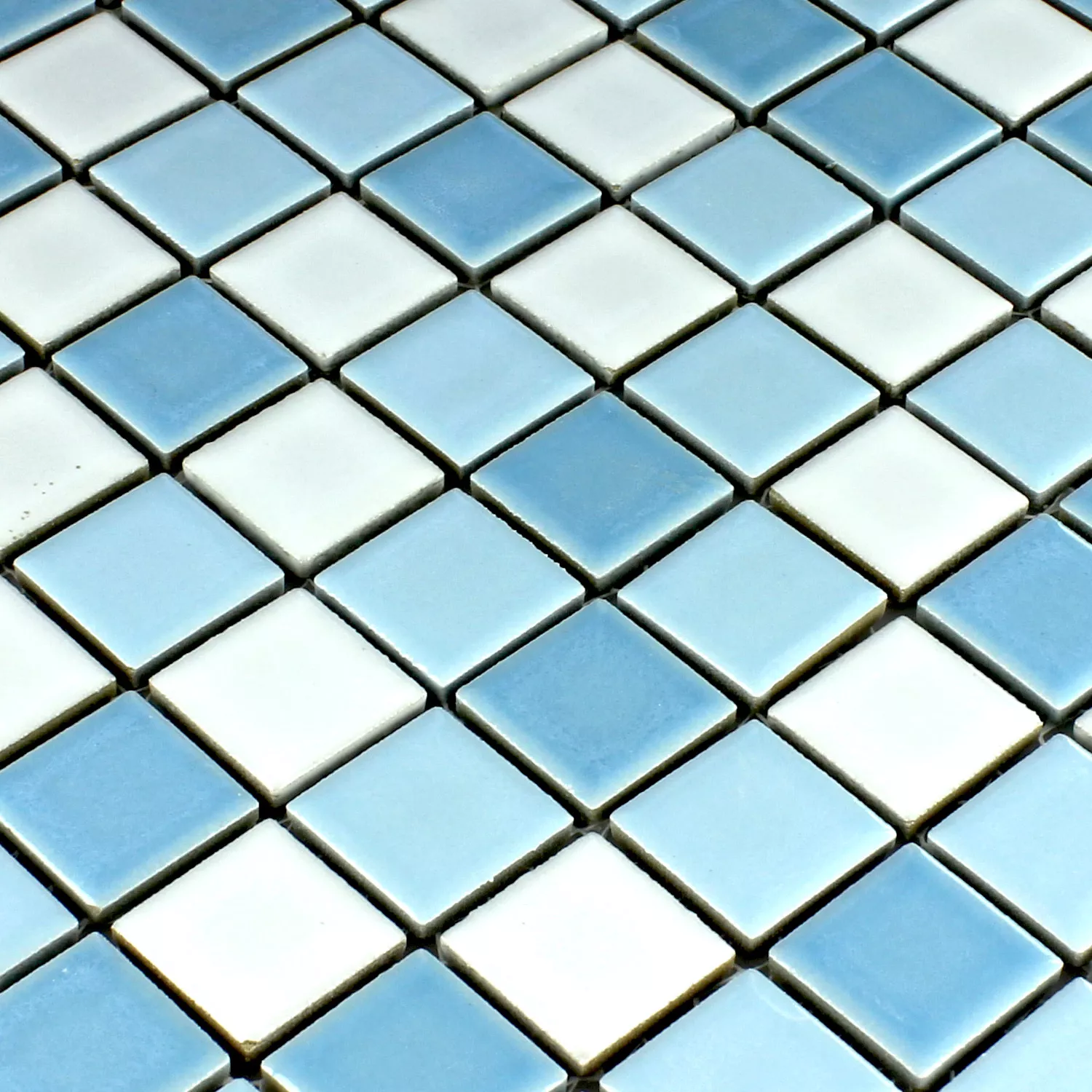Mosaikkfliser Keramikk Bodaway Blå Hvit 25x25x5mm