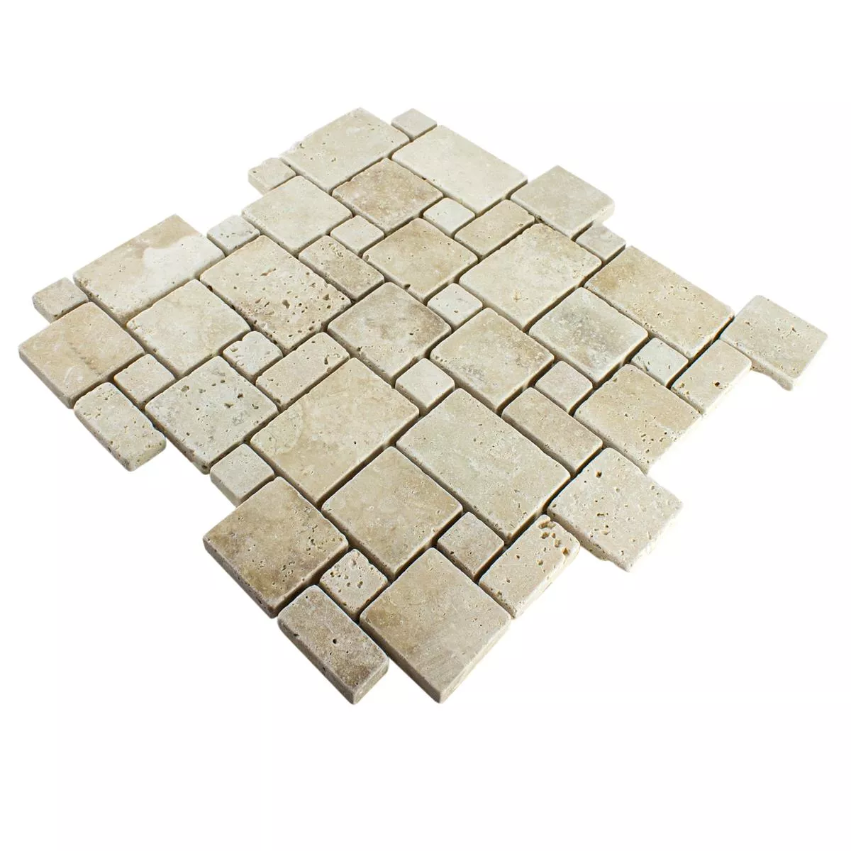 Naturstein Travertin Mosaikkfliser LaGrange Beige