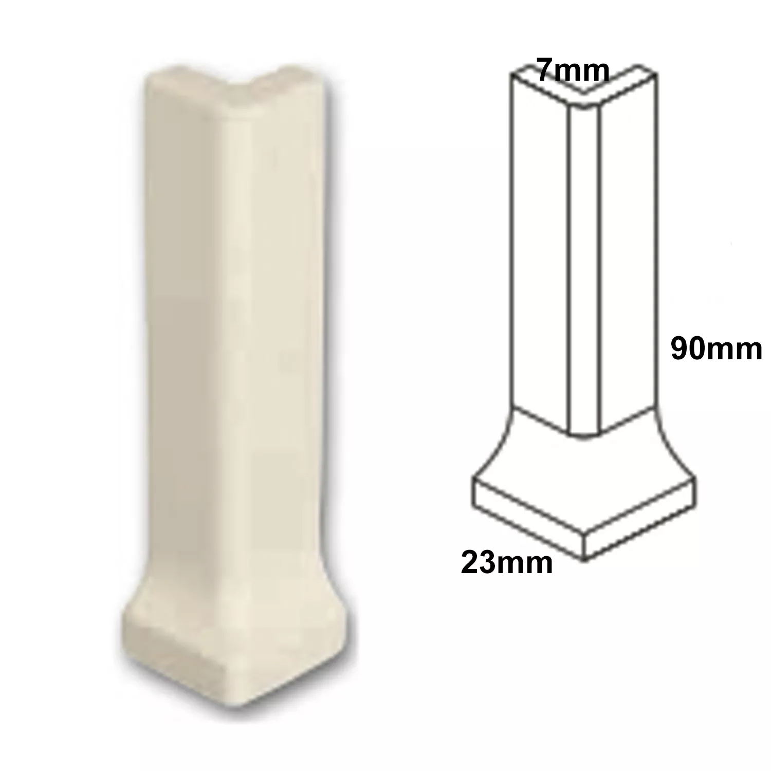 Utvendig Hjørne Courage Antrasitt Frostet 2,3x9cm Utvendig Hjørne Courage Antrasitt Frostet 2,3x9cm