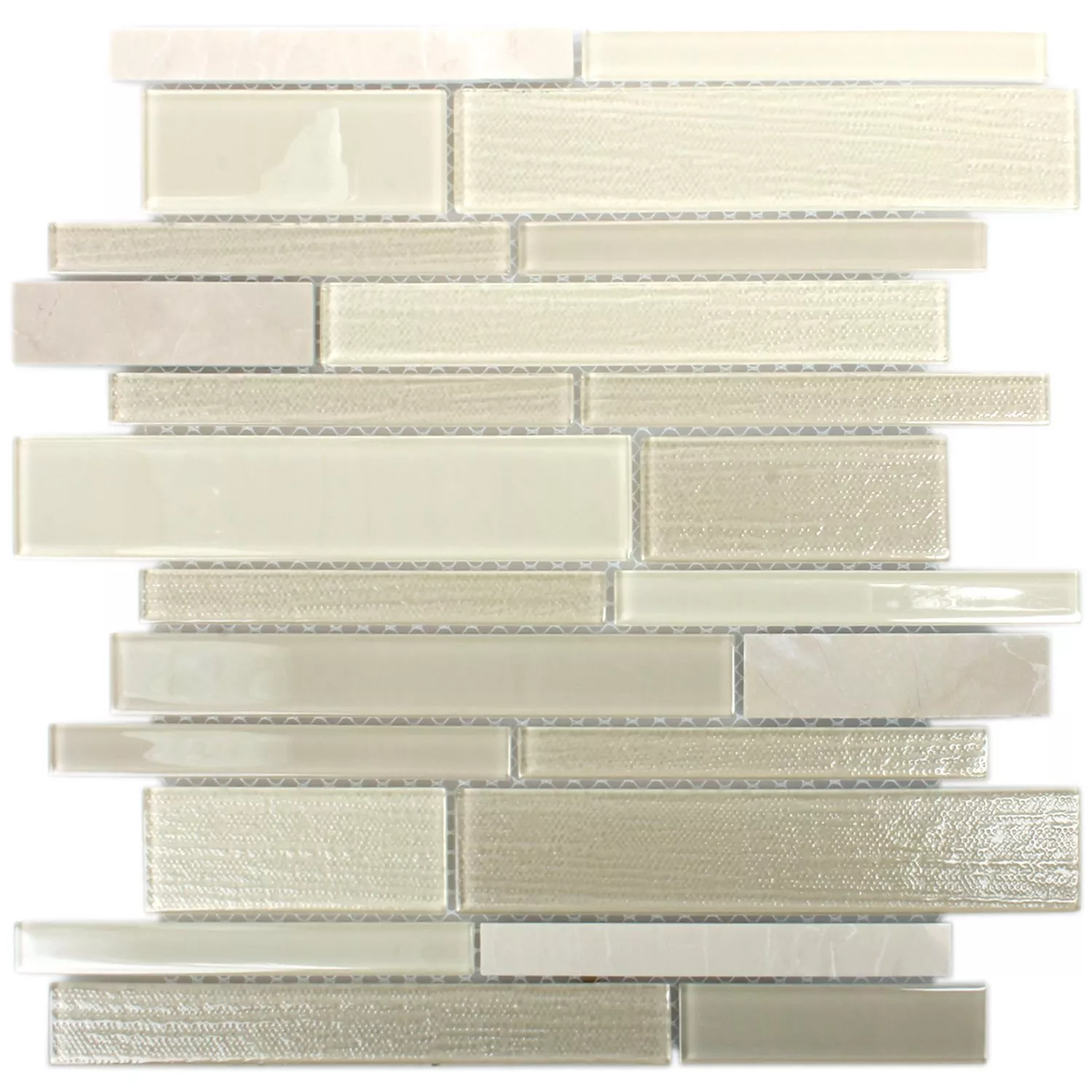 Mosaikkfliser Glass Naturstein Kalamos Beige