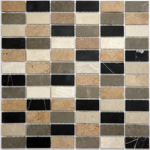 Mosaikkfliser Marmor 23x48x8mm Athen Multicolor