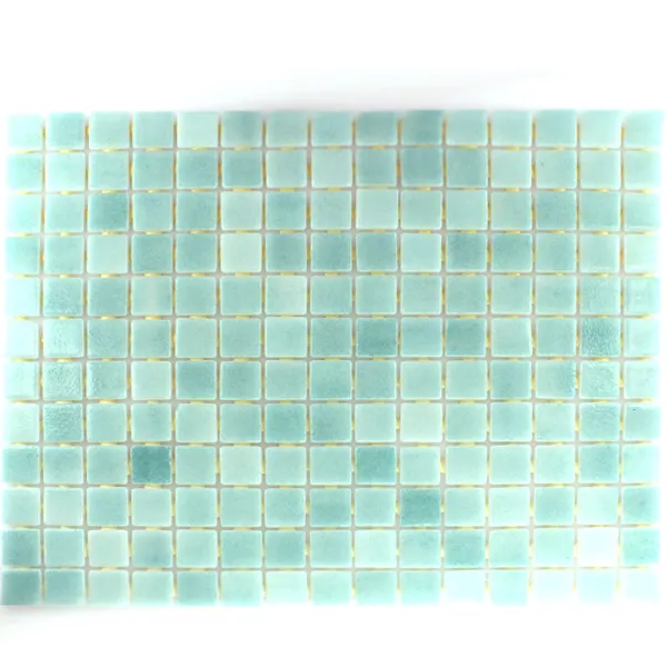 Glass Svømmebasseng Mosaikk 25x25x4mm Turkis Mix