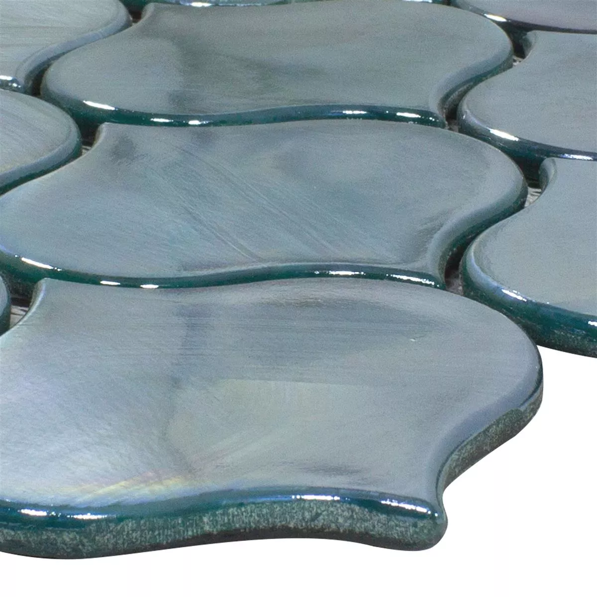 Glass Mosaikk Fliser Andalucia Arabesque Grønn Innsjø Glass Mosaikk Fliser Andalucia Arabesque Grønn Innsjø