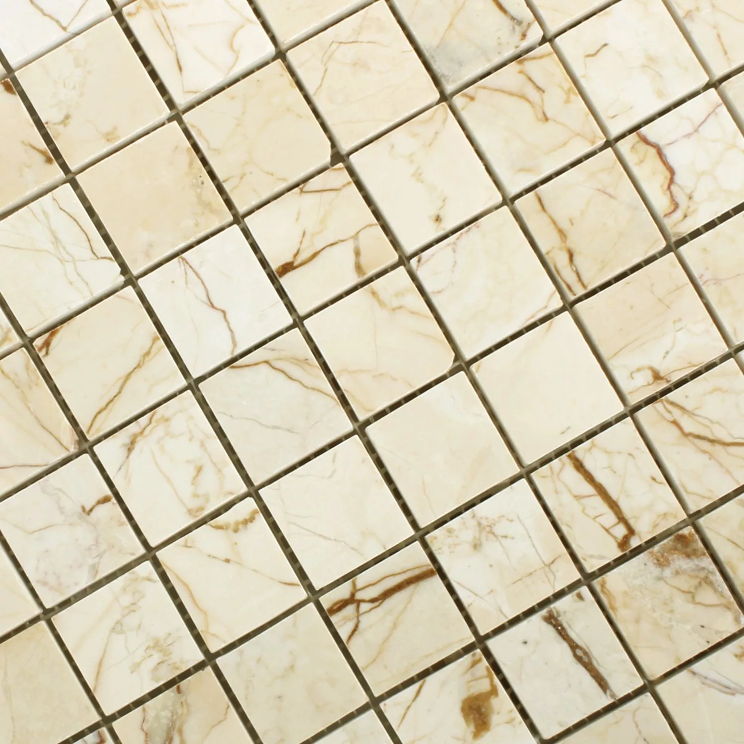 Mosaikkfliser Marmor Golden Cream Polert