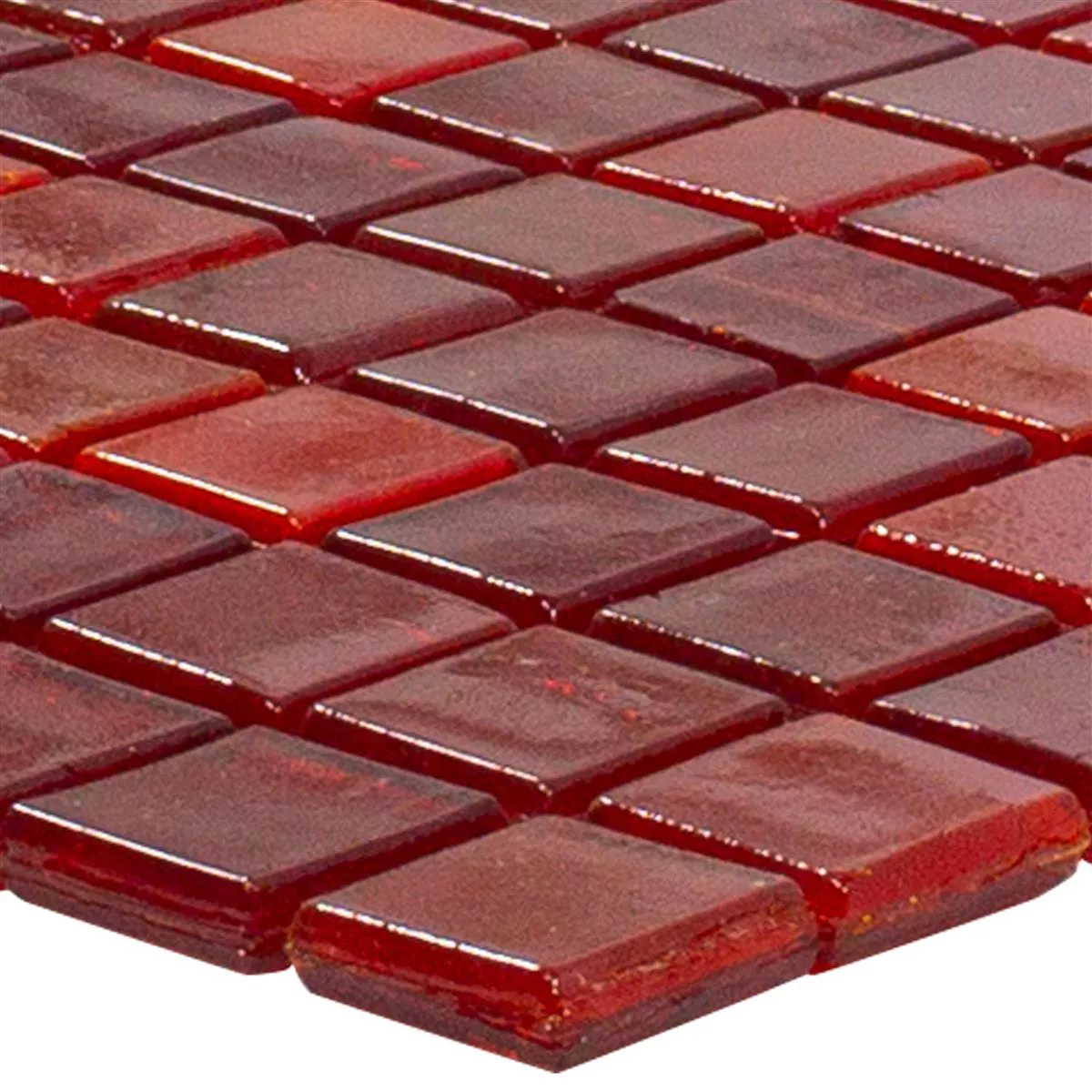 Glass Mosaikk Fliser Vera Rød Mix