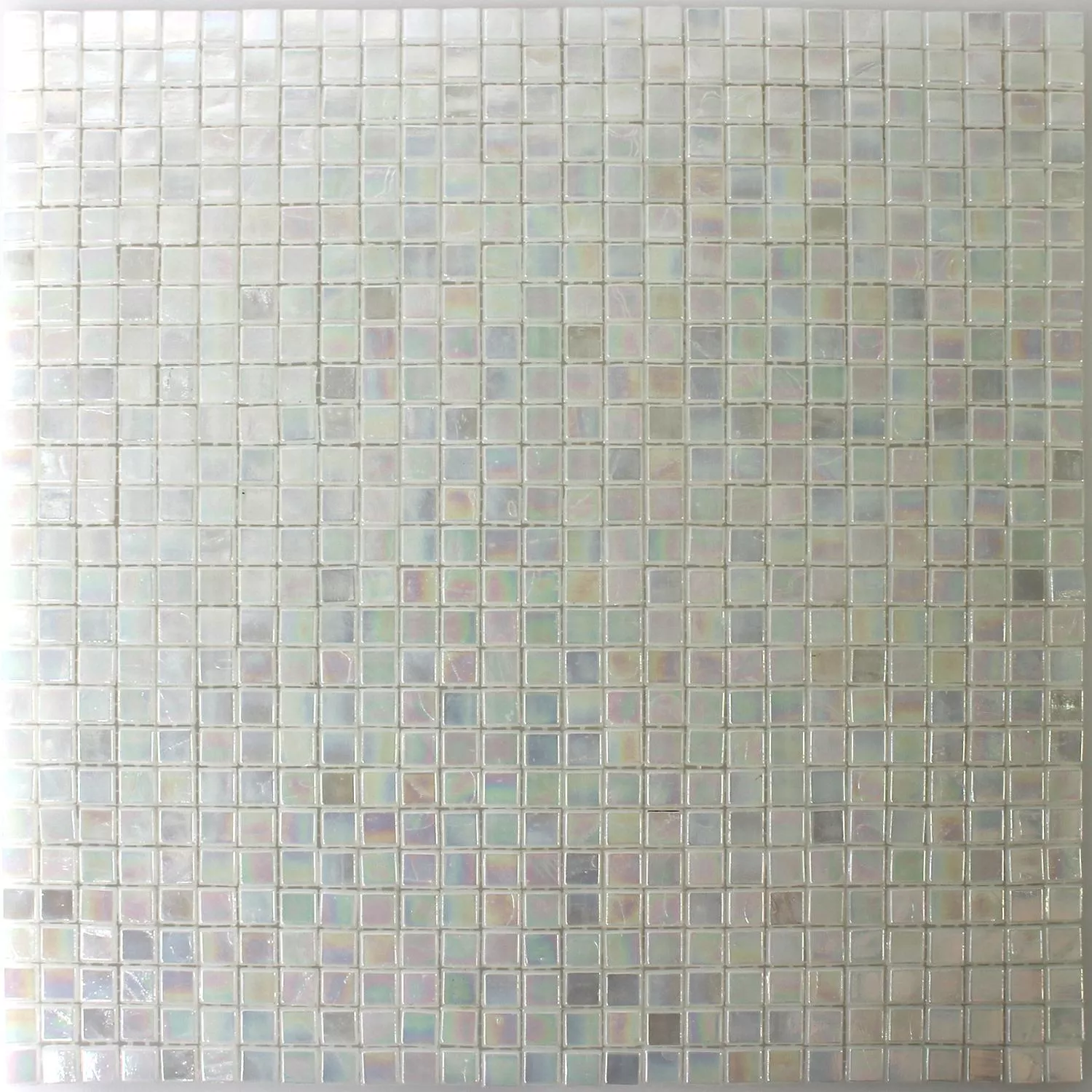 Mønster fra Glass Mosaikk Fliser Perlemor Effekt Hvit Beige