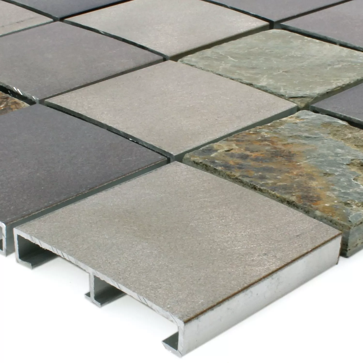 Mosaikkfliser Naturstein Aluminium Moon Brun Mosaikkfliser Naturstein Aluminium Moon Brun