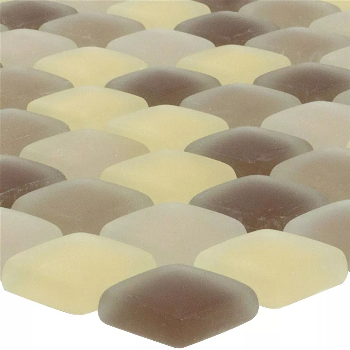 Glass Mosaikk Fliser Ponterio Frosted Brun Mix Glass Mosaikk Fliser Ponterio Frosted Brun Mix
