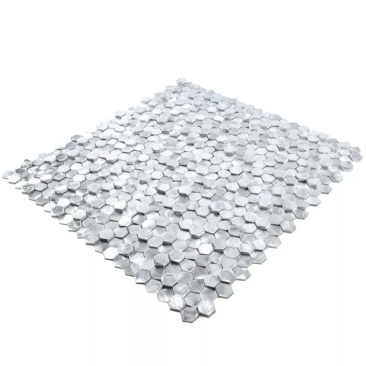 Aluminium Metall Mosaikkfliser McAllen Sølv
