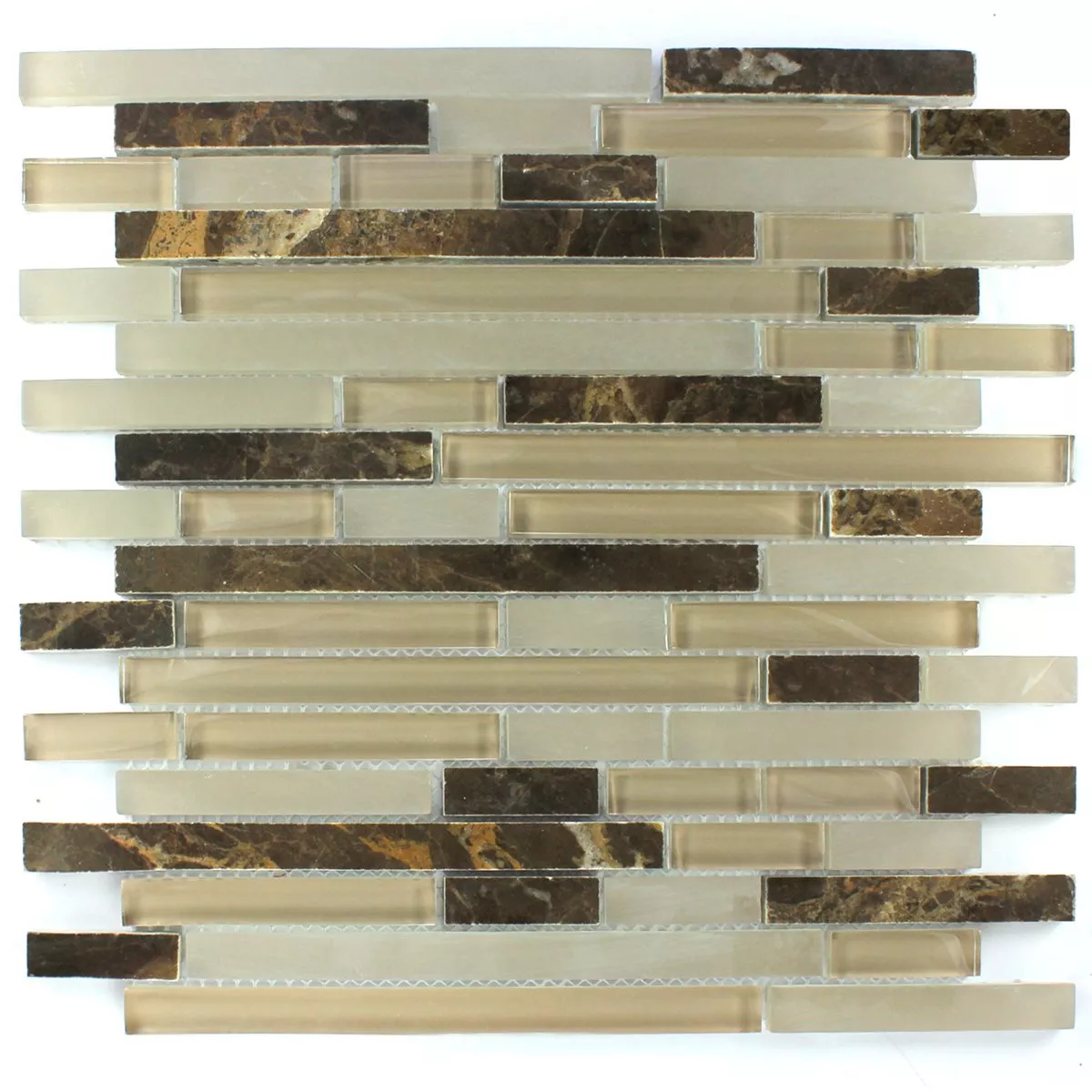 Mosaikkfliser Glass Marmor Quebeck Brun Mix