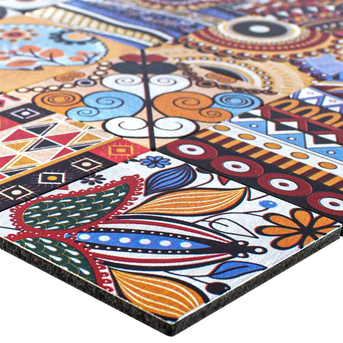 Metall Retro Mosaikkfliser AyBatur Selvklebende Farget Metall Retro Mosaikkfliser AyBatur Selvklebende Farget