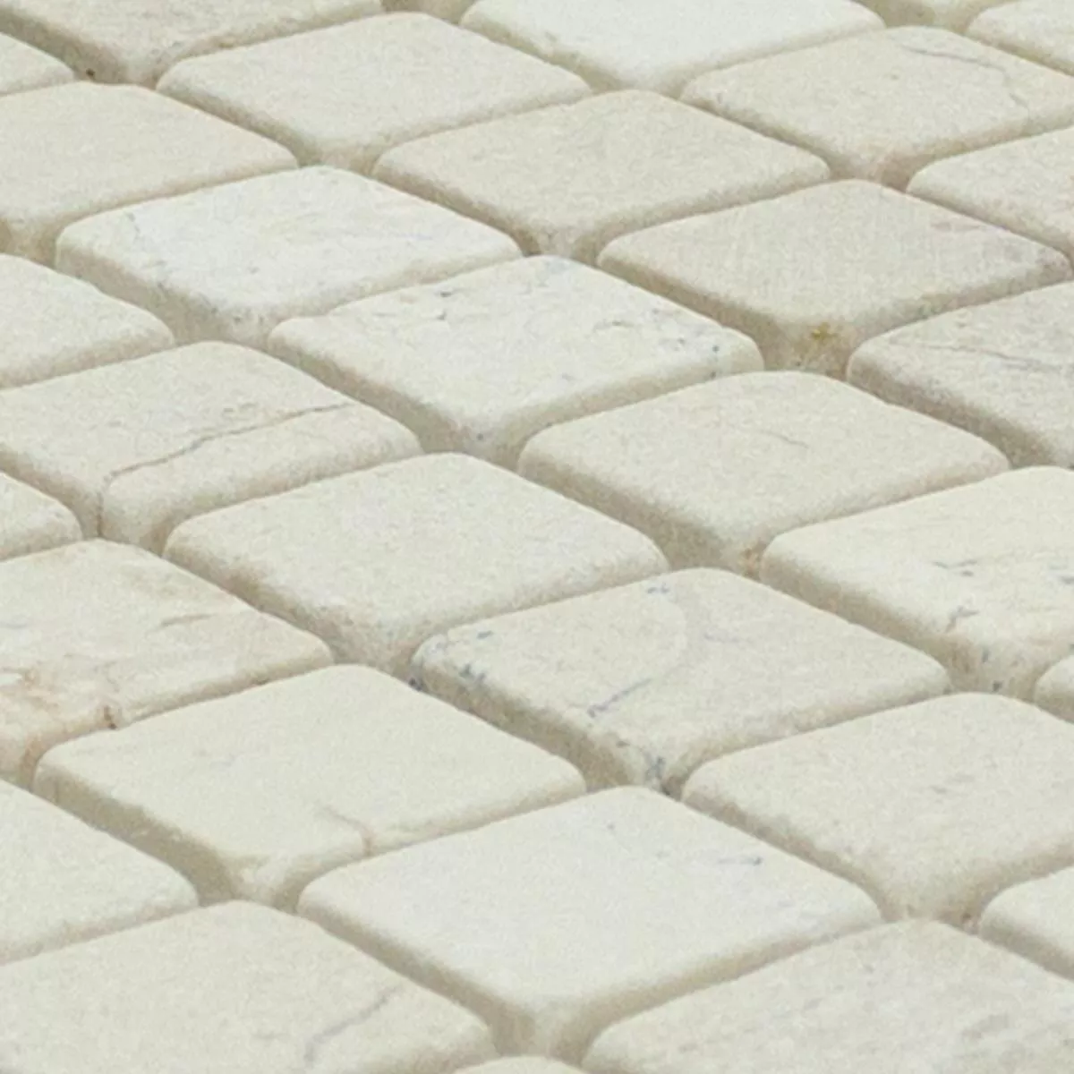 Natursteinmosaikk Marmor Vito Beige Hvit