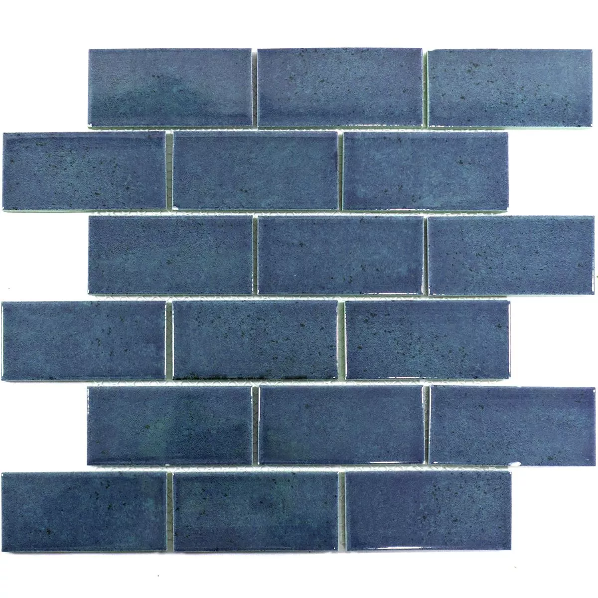 Keramikk Mosaikkfliser Eldertown Brick Mørke Blå