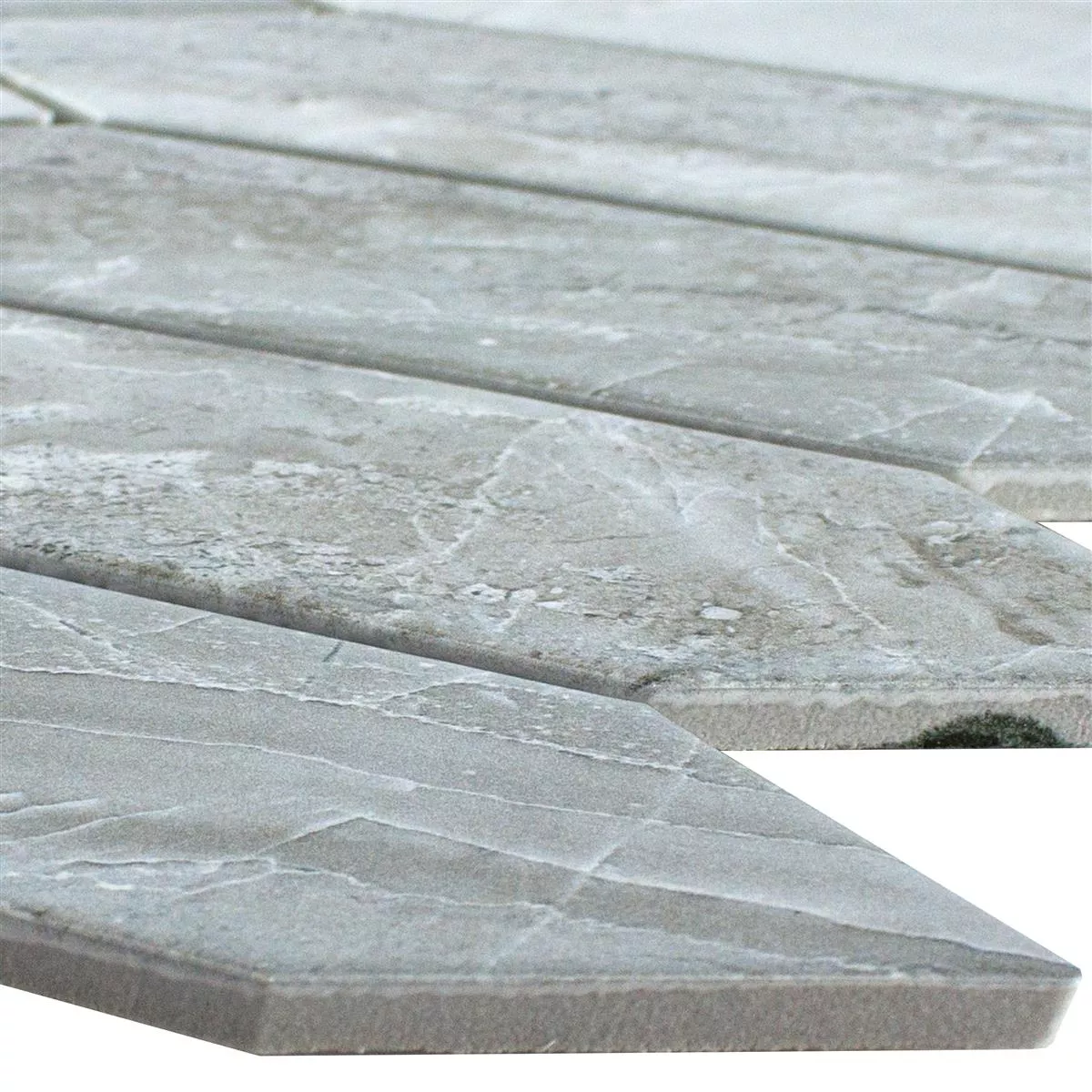 Keramikk Mosaikkfliser Dorris Picket Stein Utseende Lysegrå Keramikk Mosaikkfliser Dorris Picket Stein Utseende Lysegrå