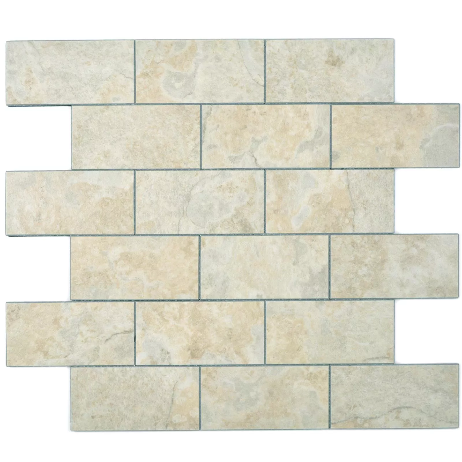 Vinyl Mosaikkfliser Freeport Stein Utseende Selvklebende Beige