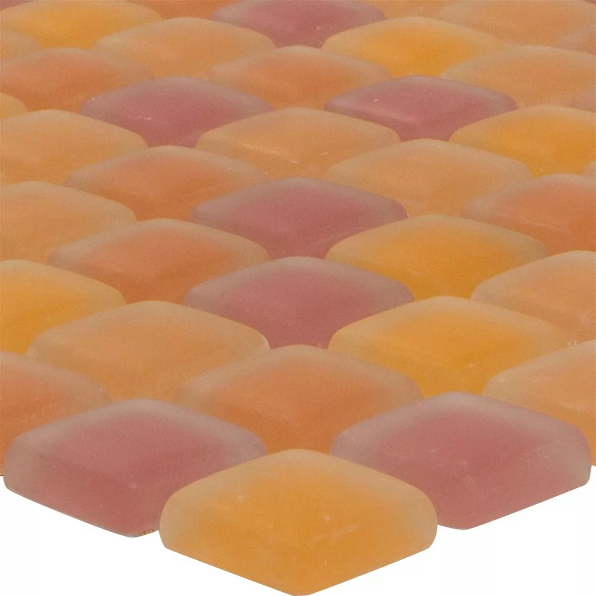 Glass Mosaikk Fliser Ponterio Frosted Oransje Mix Glass Mosaikk Fliser Ponterio Frosted Oransje Mix