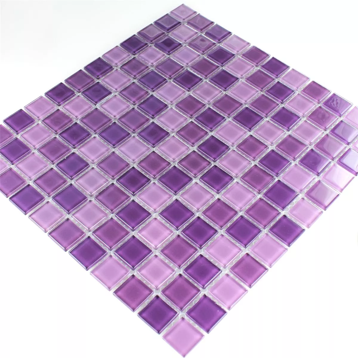 Glass Mosaikk Fliser Lila Mix 25x25x4mm