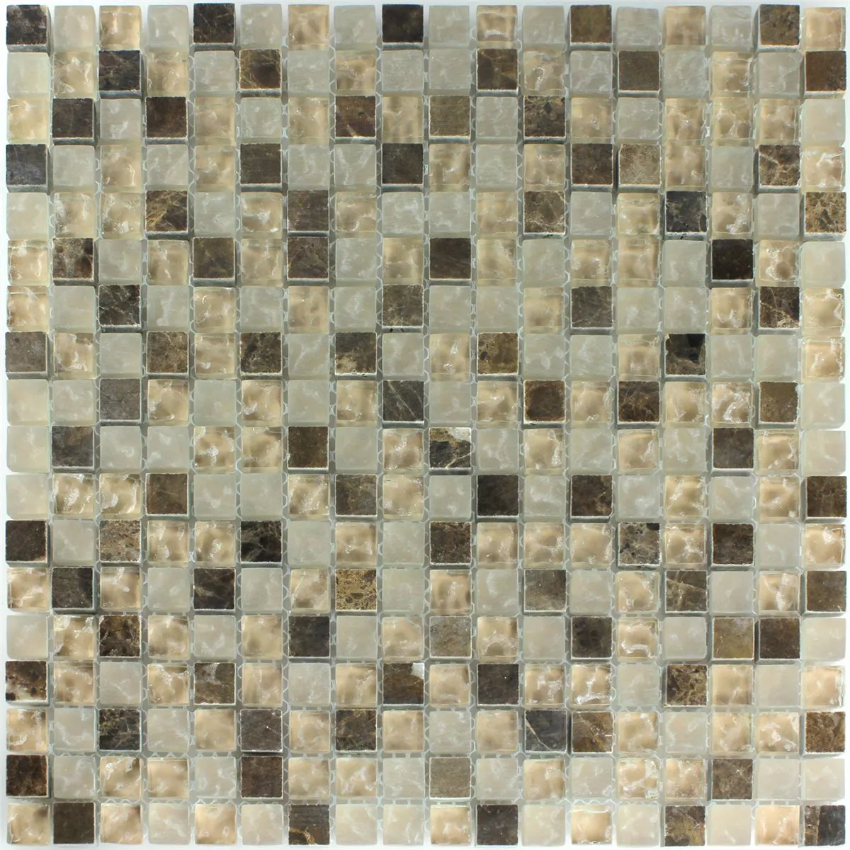 Mosaikkfliser Glass Marmor Quebeck Brun Q15