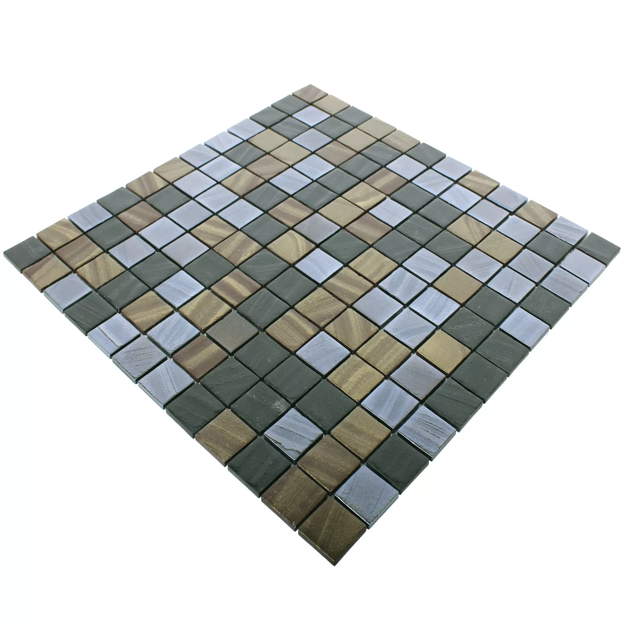 Glass Mosaikk Fliser Mascota Svart Gull Bronse