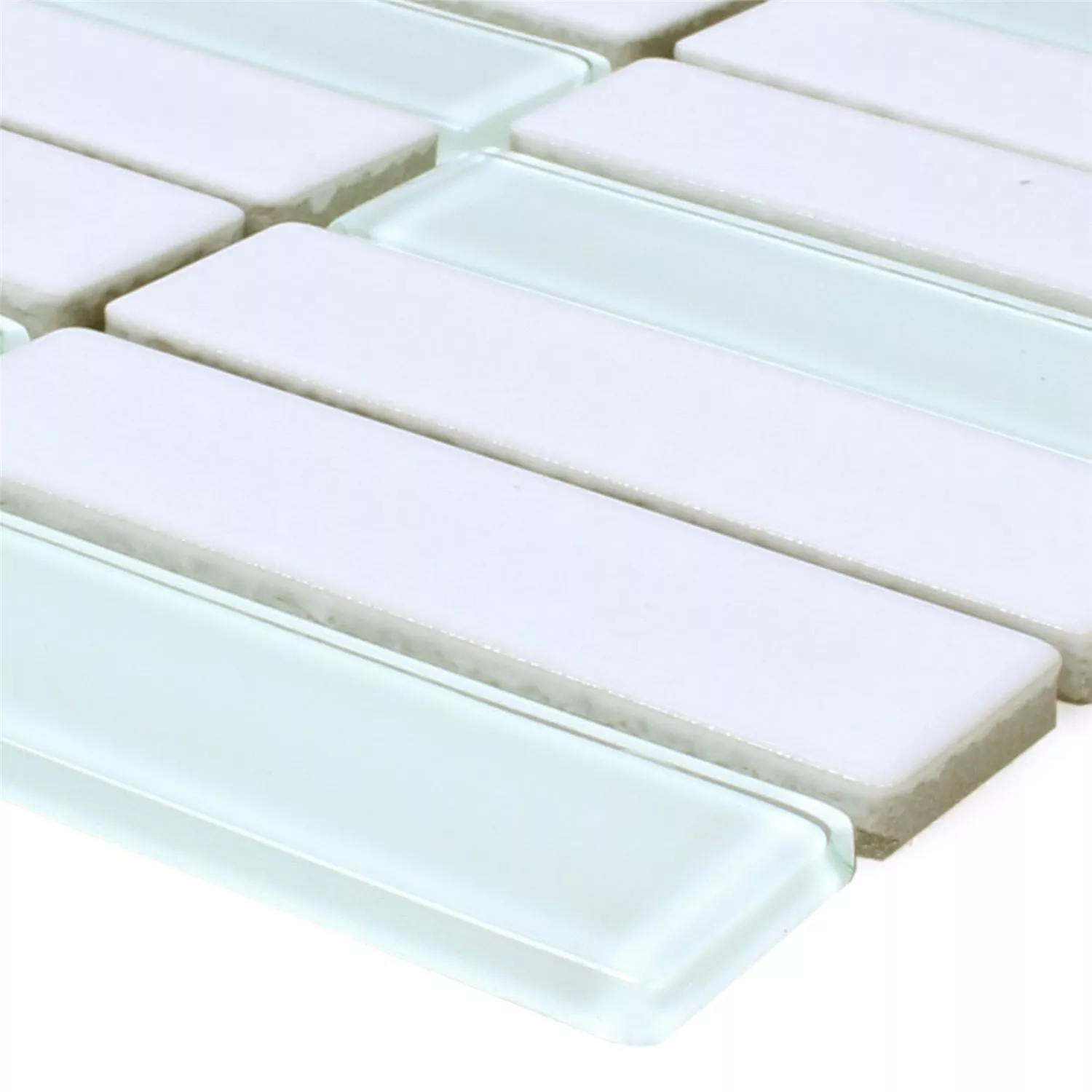 Keramikk Glass Mosaikkfliser Romana Hvit Frostet Keramikk Glass Mosaikkfliser Romana Hvit Frostet