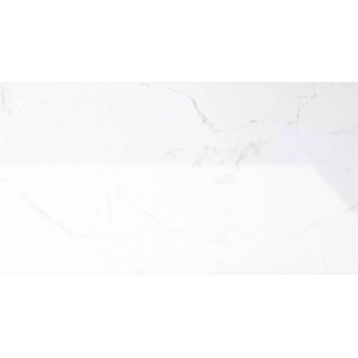 Veggfliser Bradfort Marmor Utseende Hvit Utbedret Glitrende 30x60cm