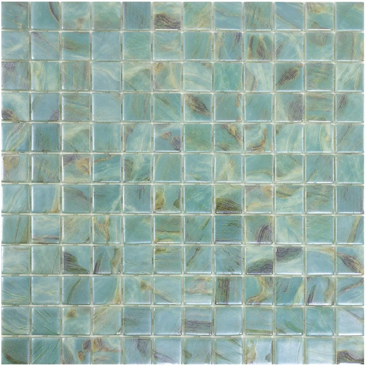 Glass Svømmebasseng Mosaikk Alassio Turkis 25