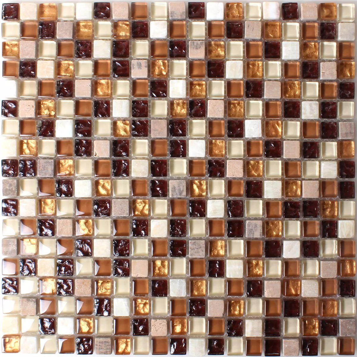 Mosaikkfliser Onyx Marmor Glass Brun Mix