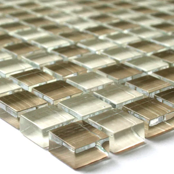 Mønster fra Glass Mosaikk Fliser Beige