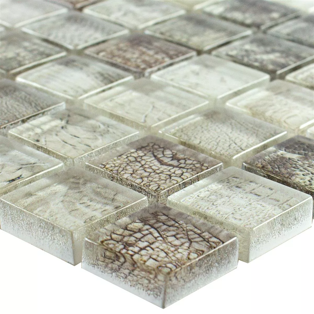 Glass Mosaikk Fliser Python Beige 23