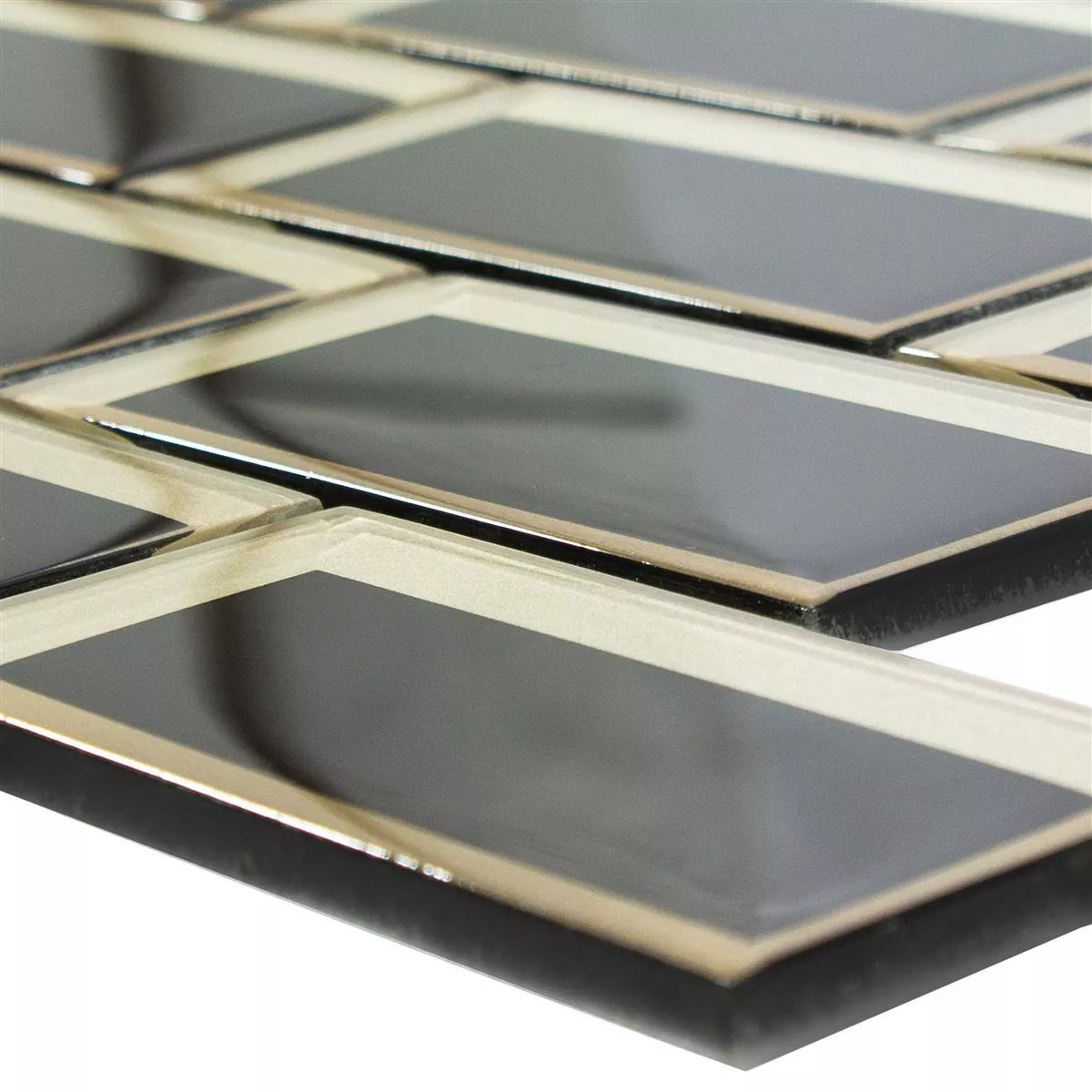 Glass Mosaikk Fliser San Marco Svart Gull Glass Mosaikk Fliser San Marco Svart Gull