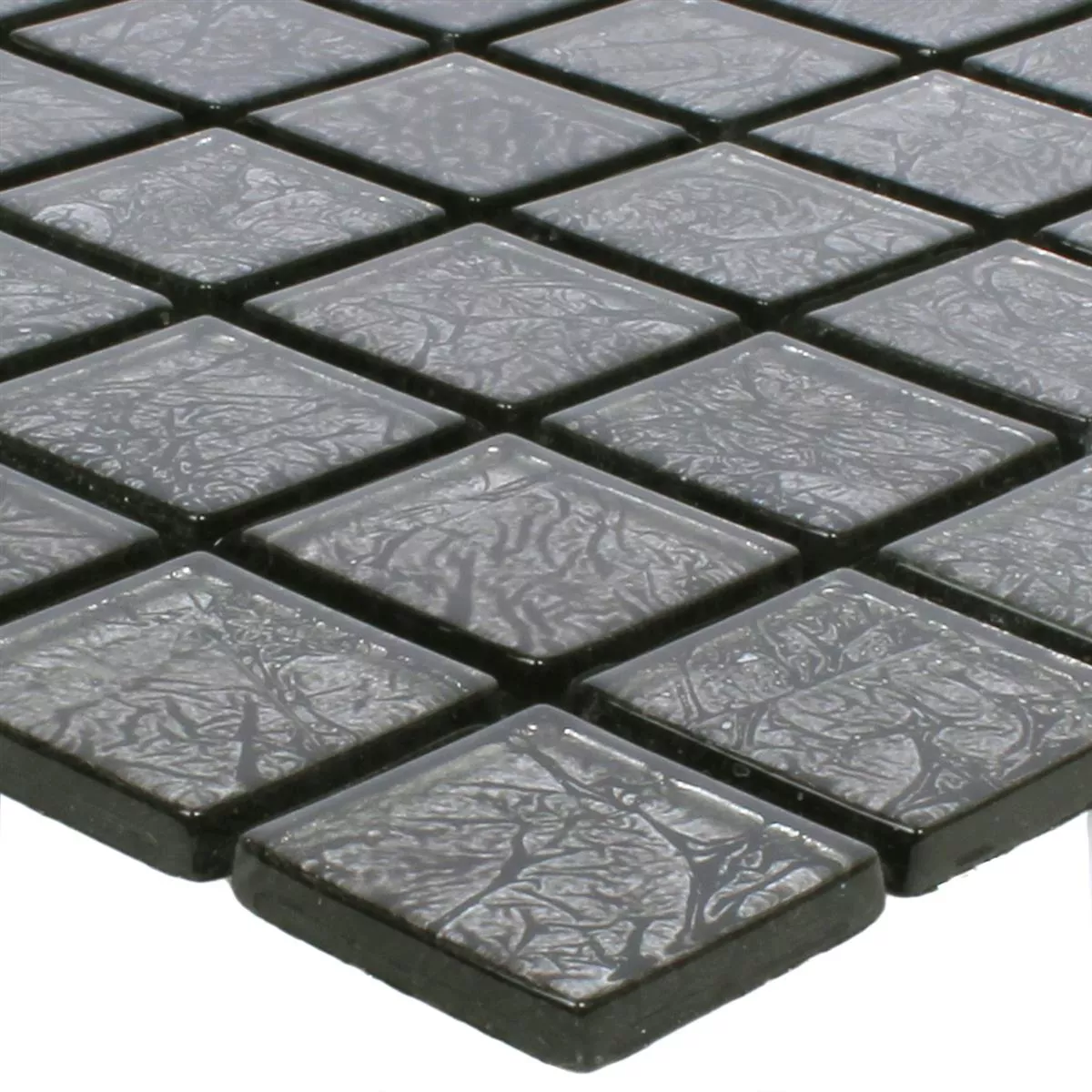Mosaikkfliser Glass Kandila Svart 23x23x4mm Mosaikkfliser Glass Kandila Svart 23x23x4mm