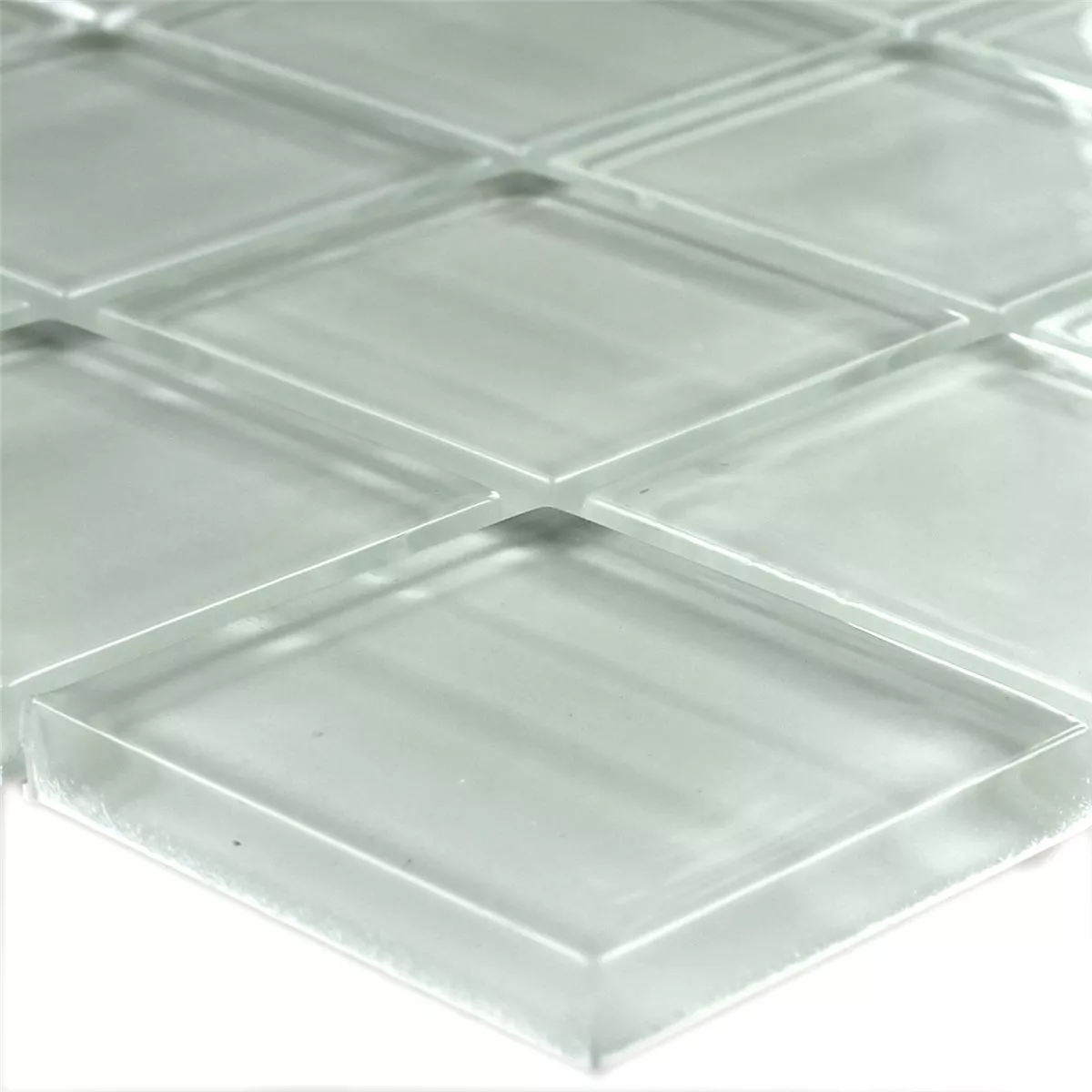 Glass Mosaikk Columbia Hvit Stripete