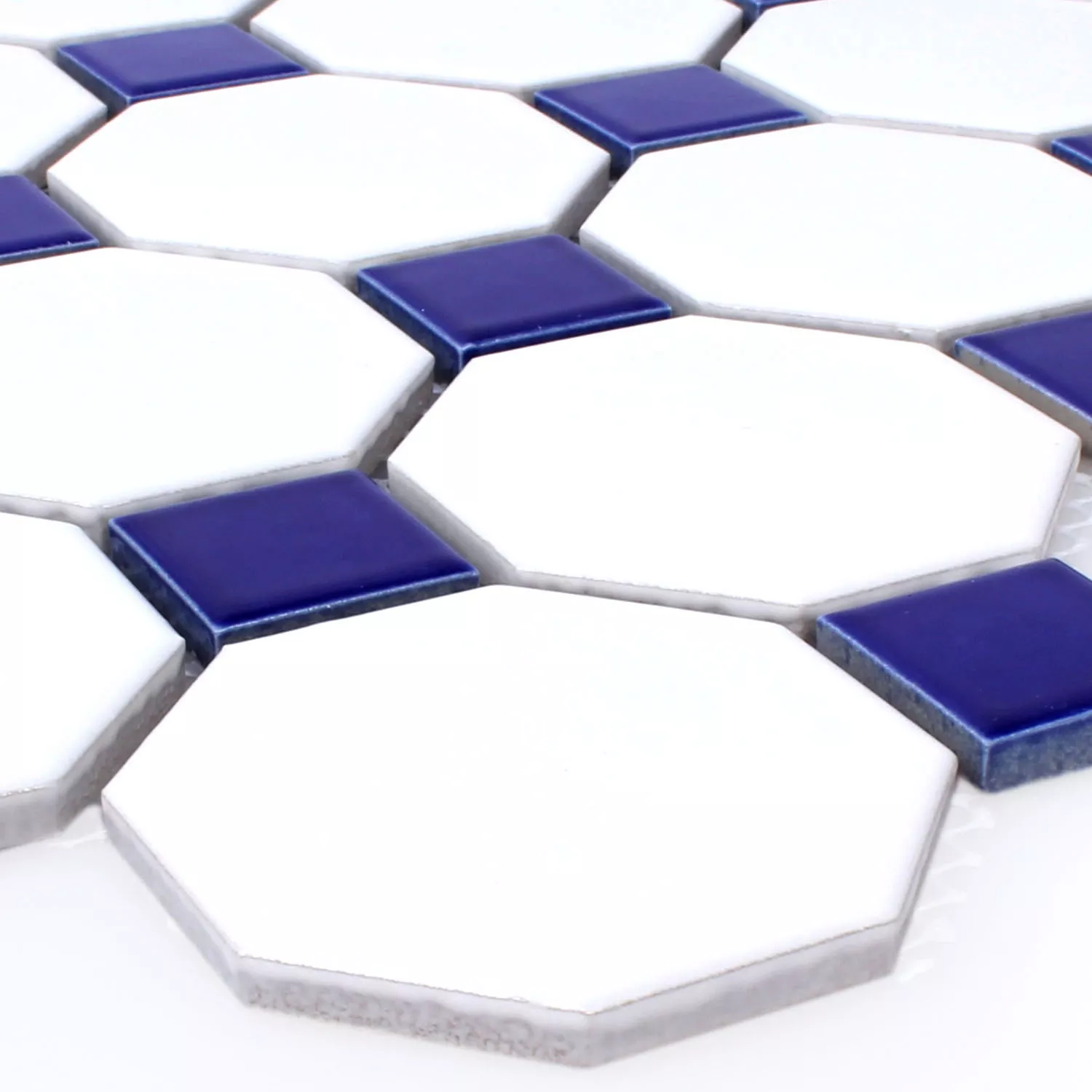 Mosaikkfliser Keramikk Oktagon Belami Hvit Blå
