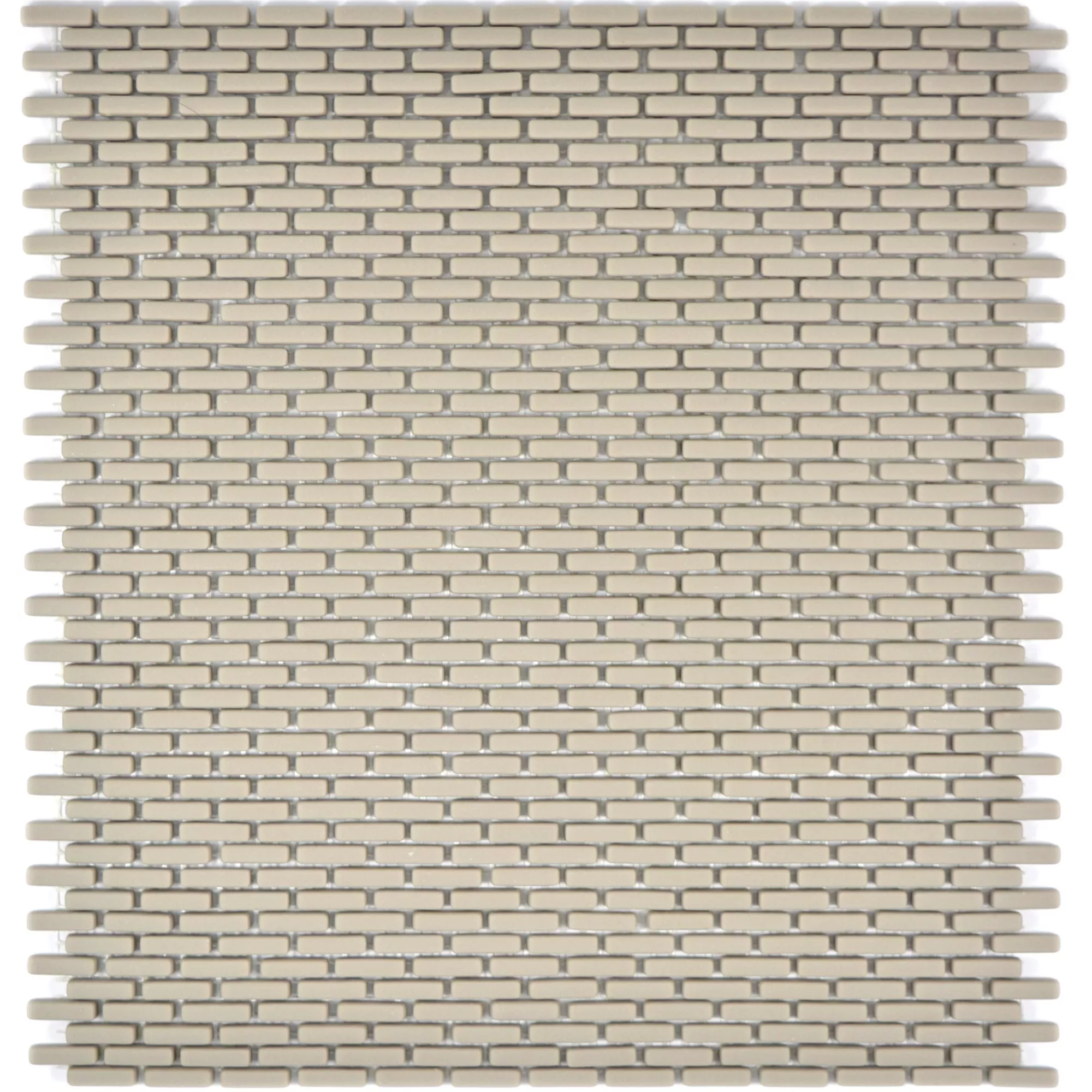 Glass Mosaikk Fliser Kassandra Cream Brick Frostet