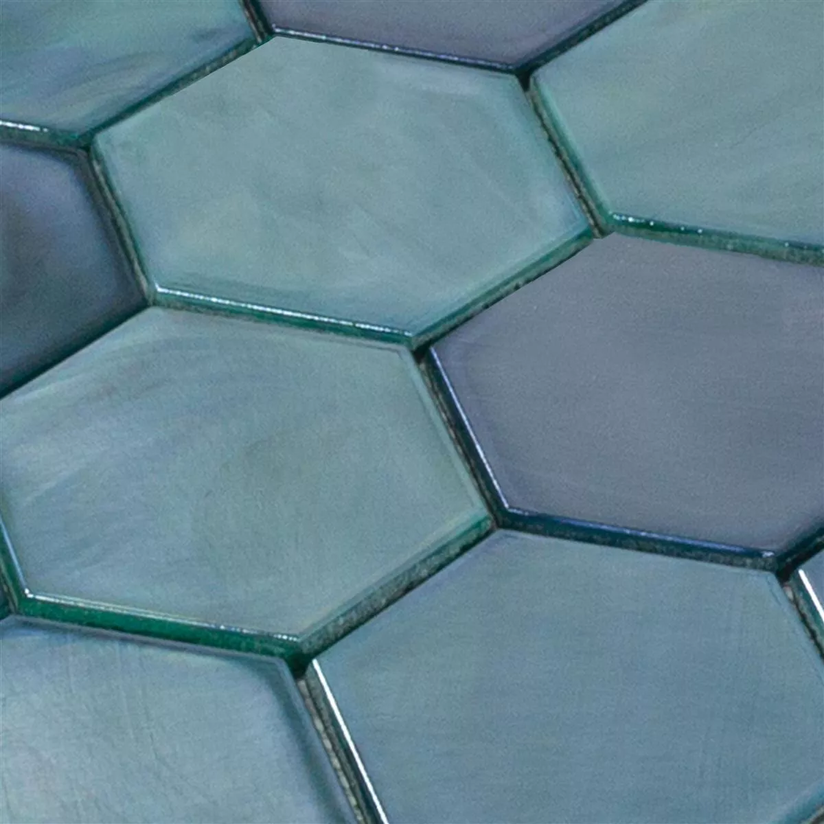 Glass Mosaikk Fliser Andalucia Sekskant Grønn Innsjø